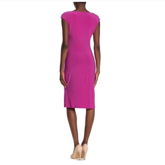 NWT NORDSTROM MARINA ONYX NITE RUCHED WRAP DRESS - Picture 2 of 10